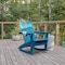 Flash Furniture Blue Adirondack Rocking Chair with Cupholder LE-HMP-1045-31-BL-GG - alternate 1